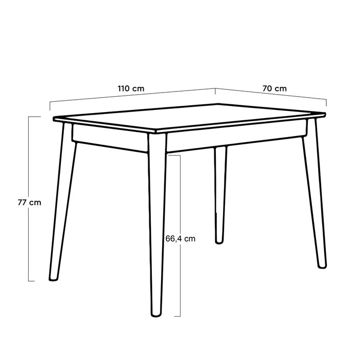 Hanah Home Mesa de Comedor Blanca Mms-504-Dd-2